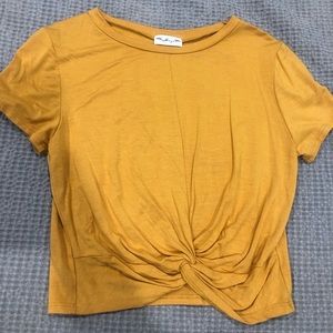 Yellow crop top